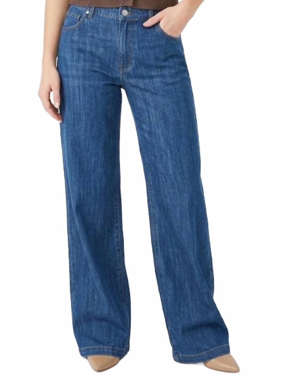 NEW OLIVACEOUS kelly loose denim pants in medium wash